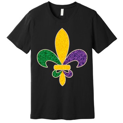 Mardi Gras Sparkle Fleur De Lis Premium T-Shirt