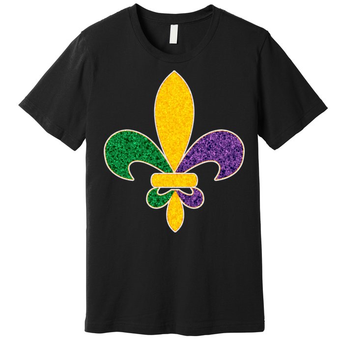 Mardi Gras Sparkle Fleur De Lis Premium T-Shirt