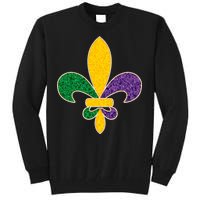 Mardi Gras Sparkle Fleur De Lis Tall Sweatshirt