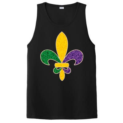 Mardi Gras Sparkle Fleur De Lis PosiCharge Competitor Tank