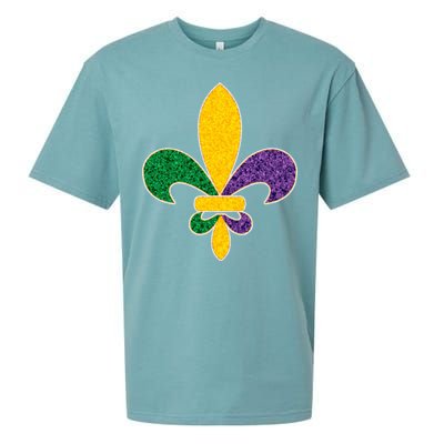 Mardi Gras Sparkle Fleur De Lis Sueded Cloud Jersey T-Shirt