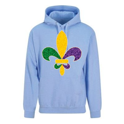 Mardi Gras Sparkle Fleur De Lis Unisex Surf Hoodie