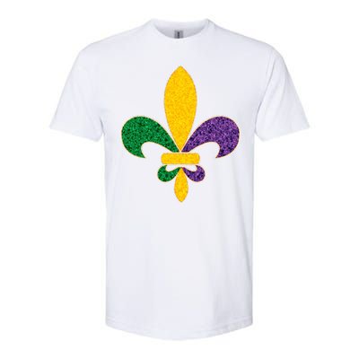 Mardi Gras Sparkle Fleur De Lis Softstyle® CVC T-Shirt