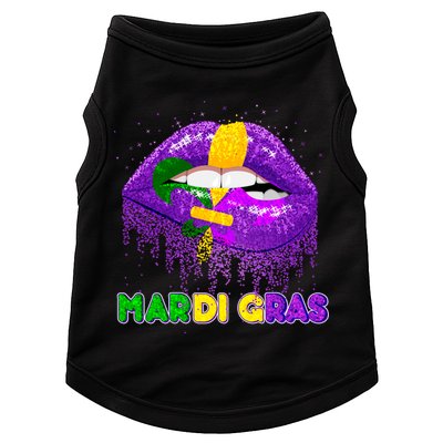 Mardi Gras Sparkle Lips Doggie Tank