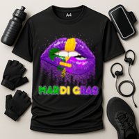 Mardi Gras Sparkle Lips Cooling Performance Crew T-Shirt