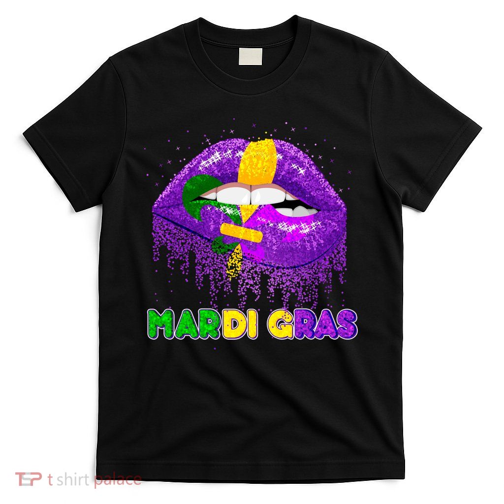 Mardi Gras Sparkle Lips T-Shirt