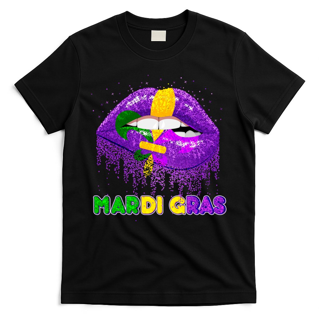 Mardi Gras Sparkle Lips T-Shirt