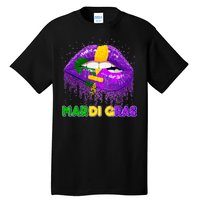 Mardi Gras Sparkle Lips Tall T-Shirt