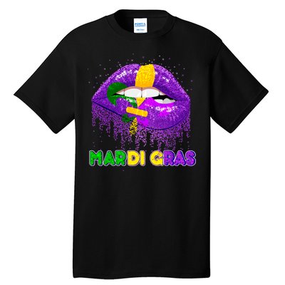 Mardi Gras Sparkle Lips Tall T-Shirt