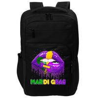 Mardi Gras Sparkle Lips Impact Tech Backpack