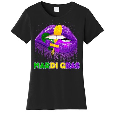 Mardi Gras Sparkle Lips Women's T-Shirt