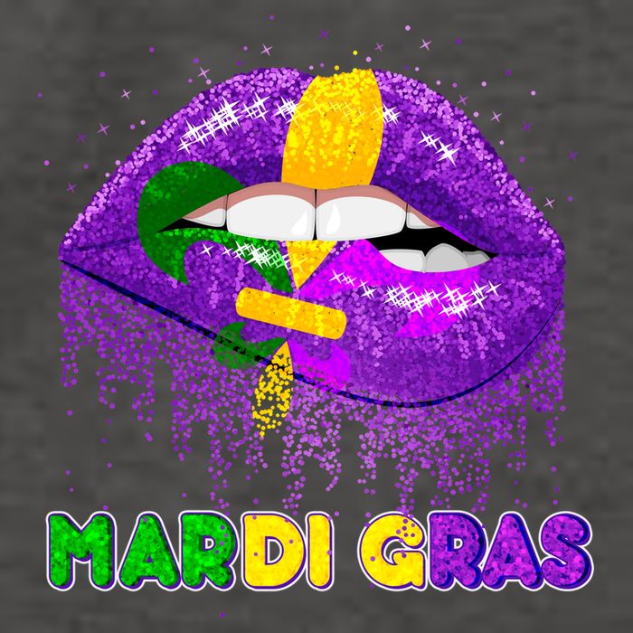 Mardi Gras Sparkle Lips Vector Backpack