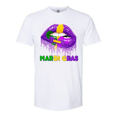 Mardi Gras Sparkle Lips Softstyle® CVC T-Shirt