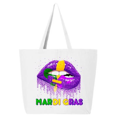 Mardi Gras Sparkle Lips 25L Jumbo Tote