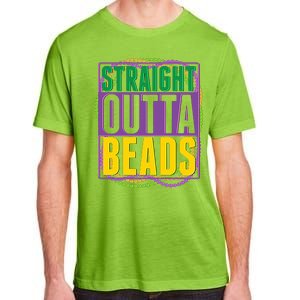 Mardi Gras Straight Outta Beads  Adult ChromaSoft Performance T-Shirt