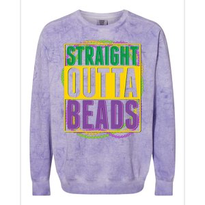 Mardi Gras Straight Outta Beads  Colorblast Crewneck Sweatshirt