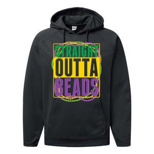 Mardi Gras Straight Outta Beads  Performance Fleece Hoodie