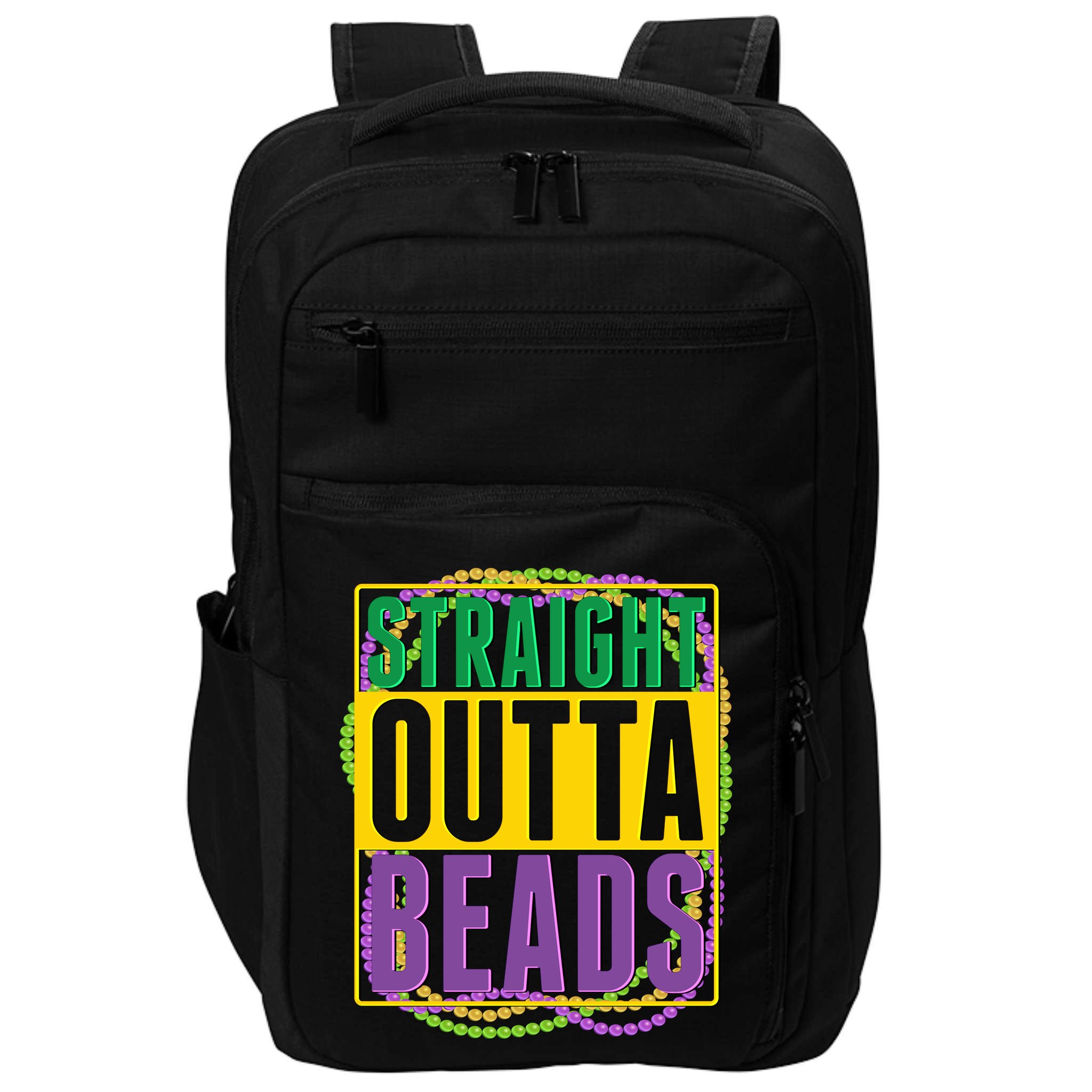 Mardi Gras Straight Outta Beads  Impact Tech Backpack