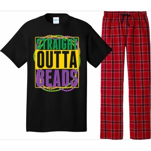 Mardi Gras Straight Outta Beads  Pajama Set