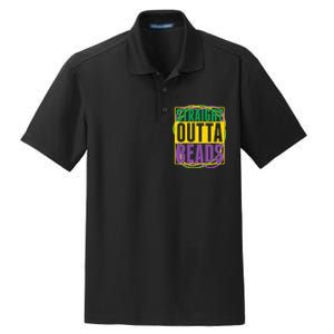 Mardi Gras Straight Outta Beads  Dry Zone Grid Polo