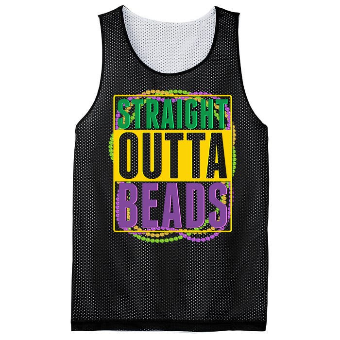 Mardi Gras Straight Outta Beads  Mesh Reversible Basketball Jersey Tank