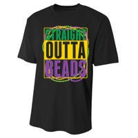 Mardi Gras Straight Outta Beads  Performance Sprint T-Shirt