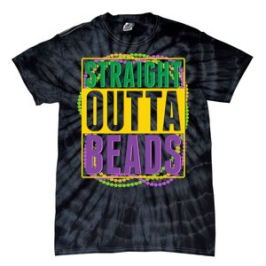 Mardi Gras Straight Outta Beads  Tie-Dye T-Shirt