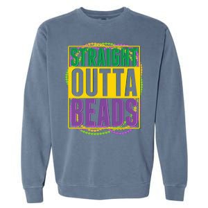 Mardi Gras Straight Outta Beads  Garment-Dyed Sweatshirt