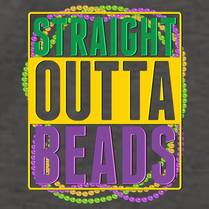 Mardi Gras Straight Outta Beads  Vector Backpack