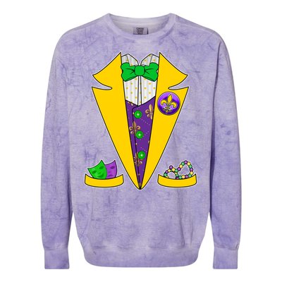 Mardi Gras Tuxedo Colorblast Crewneck Sweatshirt