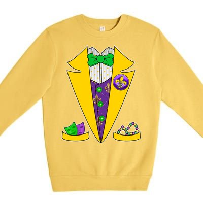 Mardi Gras Tuxedo Premium Crewneck Sweatshirt