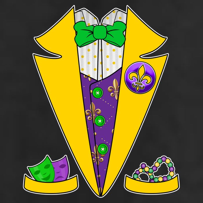 Mardi Gras Tuxedo 7 Panel Mesh Trucker Snapback Hat
