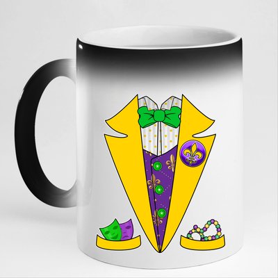 Mardi Gras Tuxedo 11oz Black Color Changing Mug