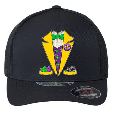 Mardi Gras Tuxedo Flexfit Unipanel Trucker Cap