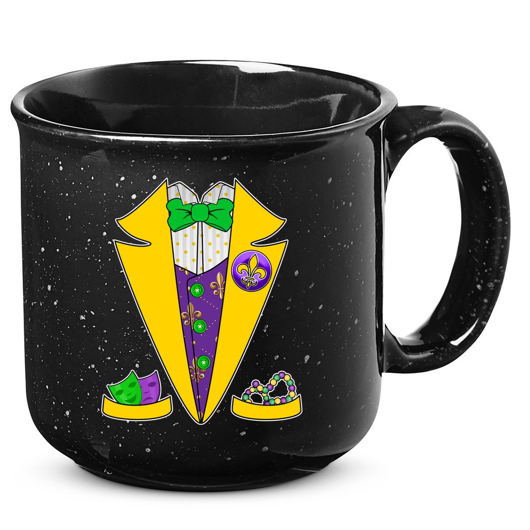 Mardi Gras Tuxedo 15oz Campfire Ceramic Mug