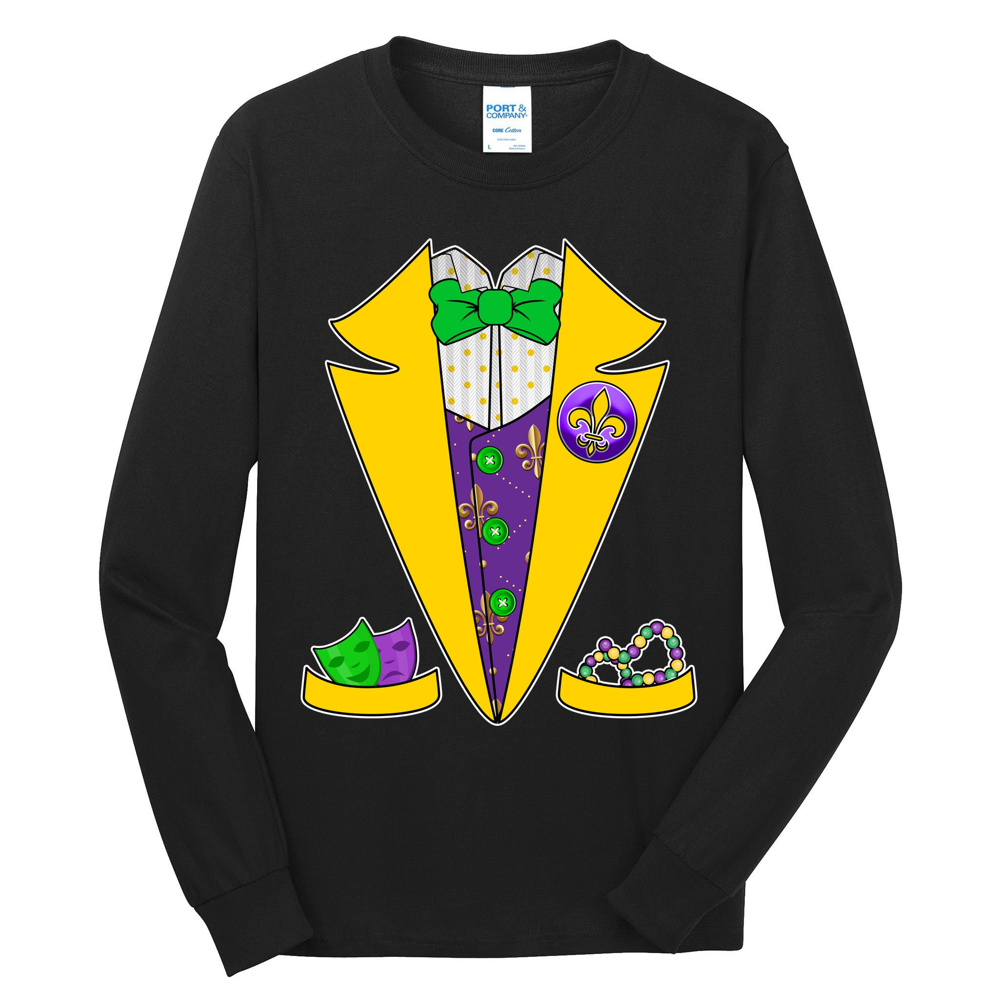 Mardi Gras Tuxedo Tall Long Sleeve T-Shirt