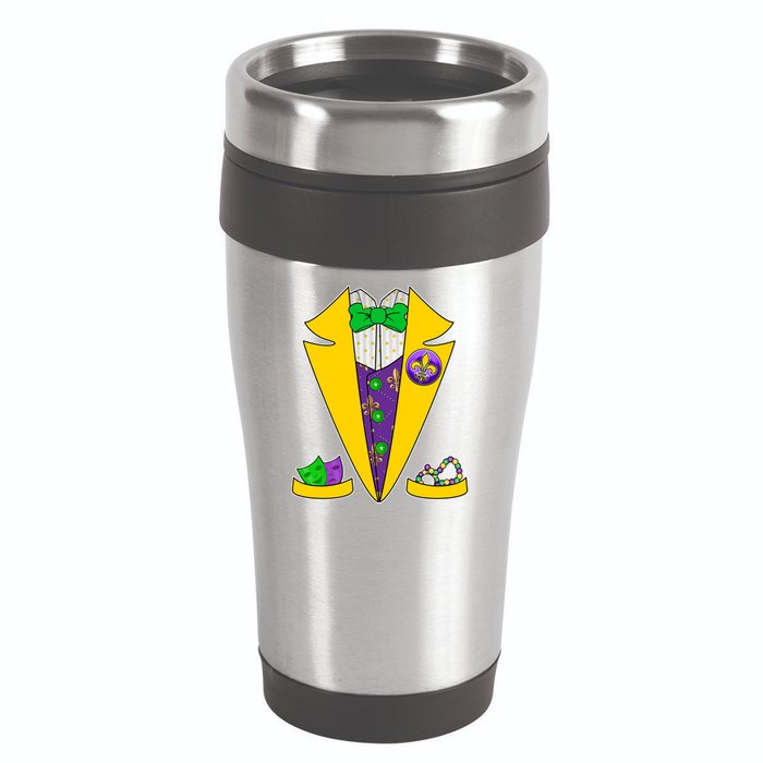 Mardi Gras Tuxedo 16oz Travel Tumbler