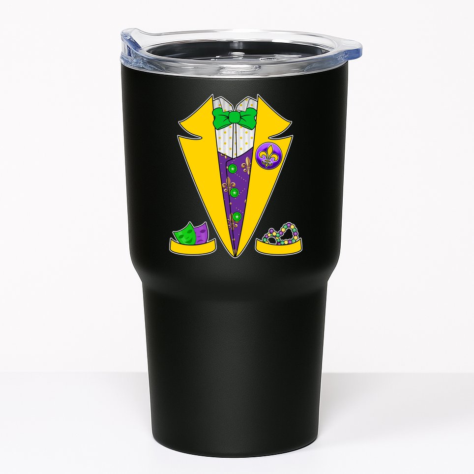 Mardi Gras Tuxedo Tumbler