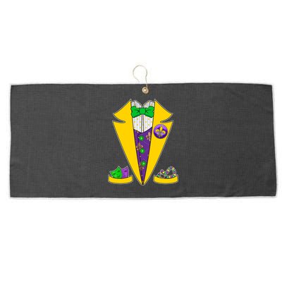 Mardi Gras Tuxedo Large Microfiber Waffle Golf Towel