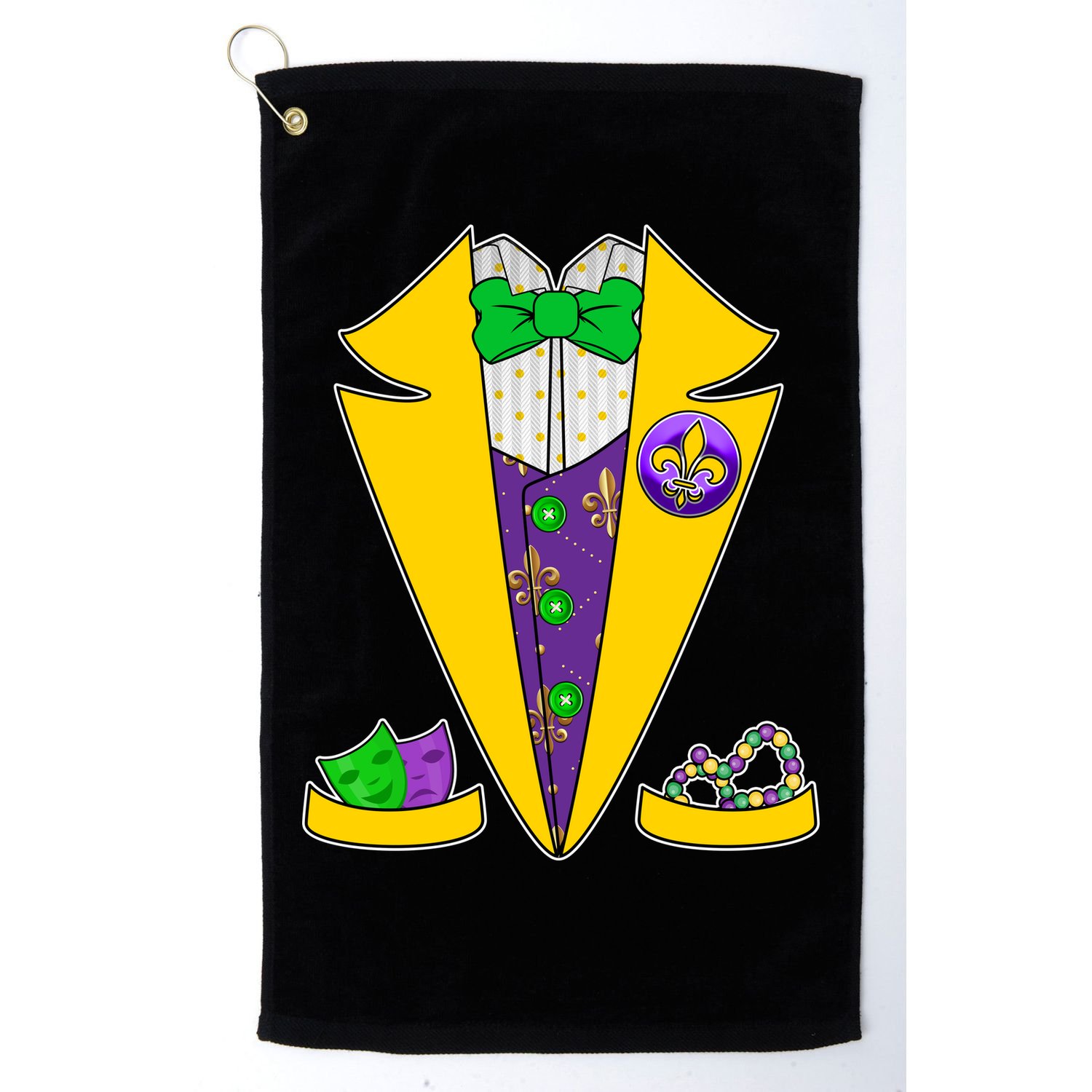 Mardi Gras Tuxedo Golf Towel