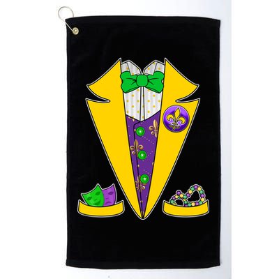 Mardi Gras Tuxedo Platinum Collection Golf Towel