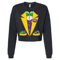 Mardi Gras Tuxedo Cropped Pullover Crew