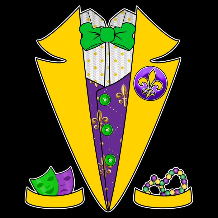 Mardi Gras Tuxedo Wool Snapback Cap