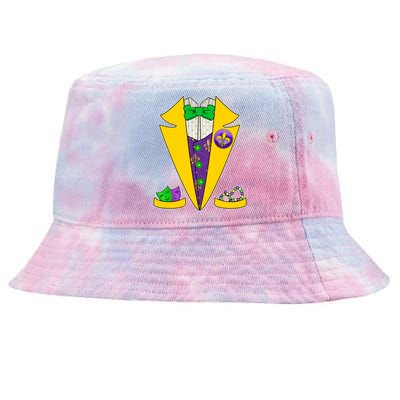 Mardi Gras Tuxedo Tie-Dyed Bucket Hat