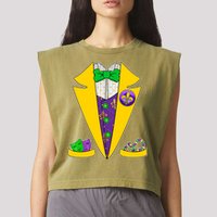 Mardi Gras Tuxedo Garment-Dyed Women's Muscle Tee