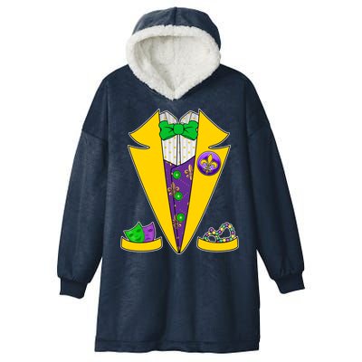 Mardi Gras Tuxedo Hooded Wearable Blanket