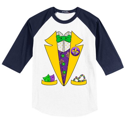 Mardi Gras Tuxedo Baseball Sleeve Shirt