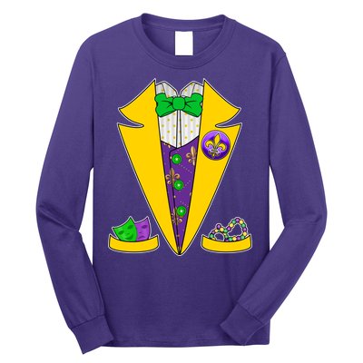 Mardi Gras Tuxedo Long Sleeve Shirt