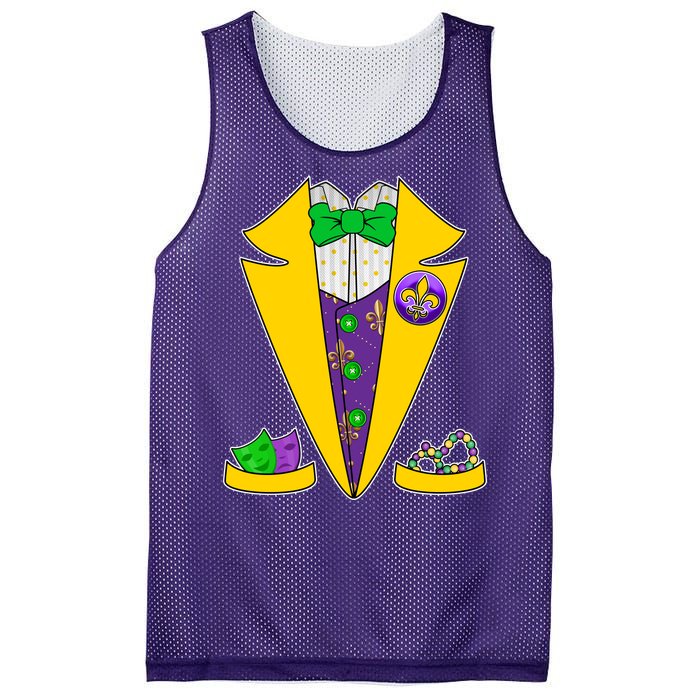 Mardi Gras Tuxedo Mesh Reversible Basketball Jersey Tank