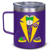 Mardi Gras Tuxedo 12oz Stainless Steel Coffee Mug